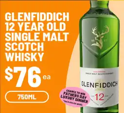 IGA Glenfiddich 12 Year Old Single Malt Scotch Whisky offer