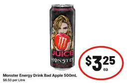 IGA Monster Energy Drink Bad Apple offer