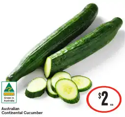 IGA Australian Continental Cucumber offer