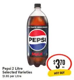 IGA Pepsi Max 2 Litre Selected Varieties offer