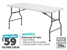 Anaconda spinifex Blowmould 5ft Table offer