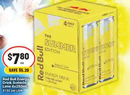 IGA Red Bull Energy Drink Sudachi Lime offer