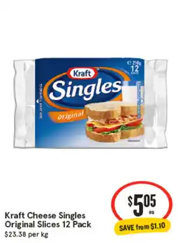 IGA Kraft Cheese Singles Original Slices offer