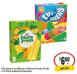 IGA Life Savers Ice Block or Peters Frosty Fruits offer