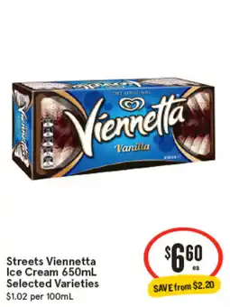 IGA Streets Viennetta Ice Cream offer