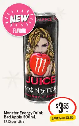 IGA Monster Energy Drink Bad Apple offer