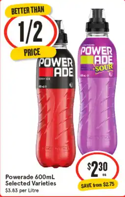 IGA Powerade Selected Varieties offer