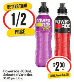IGA Powerade 600mL Selected Varieties offer