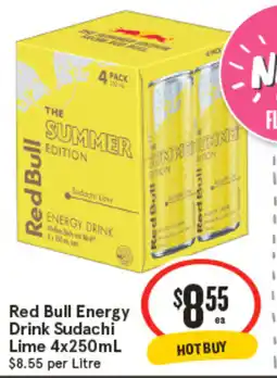 IGA Red Bull Energy Drink Sudachi Lime offer