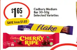 IGA Cadbury Medium Bar Selected Varieties offer