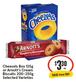 IGA Cheezels Box or Arnott's Cream Biscuits offer