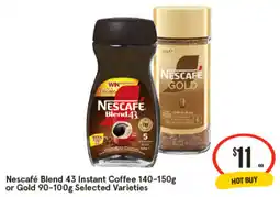 IGA Nescafe Blend 43 Instant Coffee Selected Varieties offer