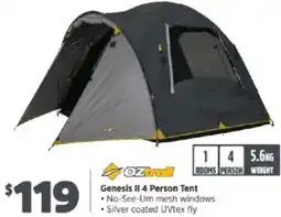 Anaconda Oztrail Genesis II 4 Person Tent offer