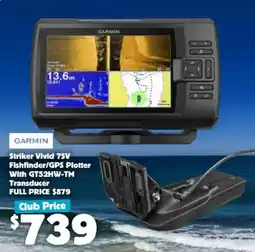 Anaconda Garmin Striker Vivid 75V Fishfinder/GPS Plotter offer
