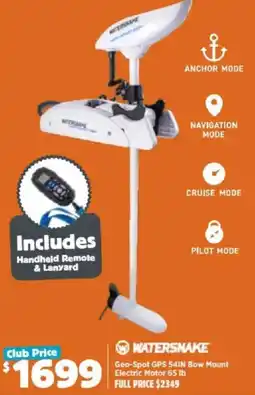 Anaconda Watersnake Geo-Spot GPS 54IN Bow Mount Electric Motor 65 lb offer
