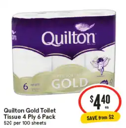 IGA Quilton Gold Toilet Tissue 4 Ply 6 Pack offer