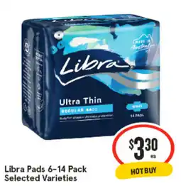 IGA Libra Pads 6-14 Pack Selected Varieties offer