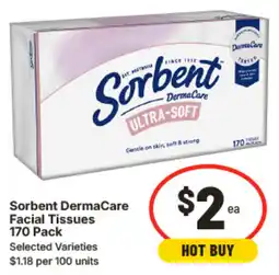 IGA Sorbent DermaCare Facial Tissues offer