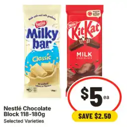 IGA Nestlé Chocolate Block offer