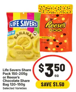 IGA Life Savers Share Pack or Reese's Chocolate Share Bag offer