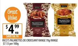 Supabarn Ricci's Palmiettes de Croissant Range offer