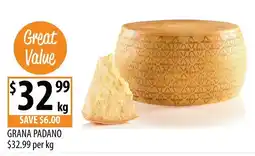 Supabarn Grana Padano offer