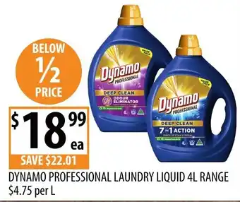 Dynamo Professional Laundry Liquid 4L Range