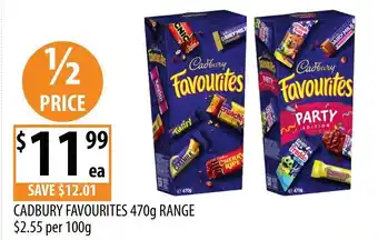 Supabarn Cadbury Favourites offer