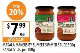 Supabarn Masala Makers by Sumeet Simmer Sauce offer