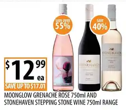 Supabarn Moonglow Grenache Rose and Stonehaven Stepping Stone Wine offer