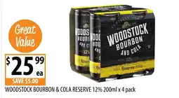 Supabarn Woodstock Bourbon & Cola Reserve offer