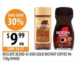 Supabarn Nescafe Blend 43 and Gold Instant Coffee offer