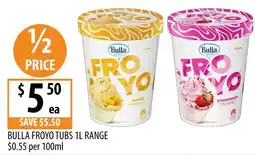 Supabarn Bulla Froyo Tubs 1L Range offer