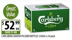 Supabarn Carlsberg Danish Pilsner Bottles offer