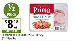 Supabarn Primo Short Cut Rindless Bacon offer