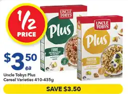 Ritchies Uncle Tobys Plus Cereal Varieties offer