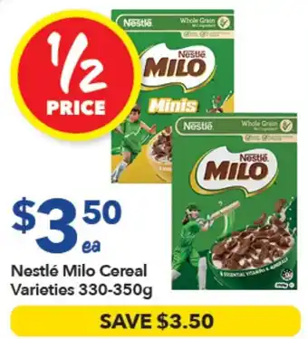 Nestlé Milo Cereal Varieties