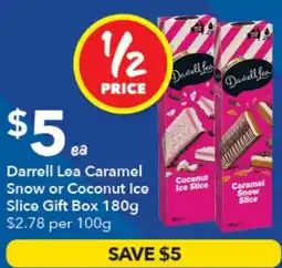 Ritchies Darrell Lea Caramel Snow or Coconut Ice Slice Gift Box offer