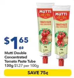 Ritchies Mutti Double Concentrated Tomato Paste Tube offer