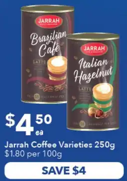 Ritchies Jarrah Coffee Varieties offer