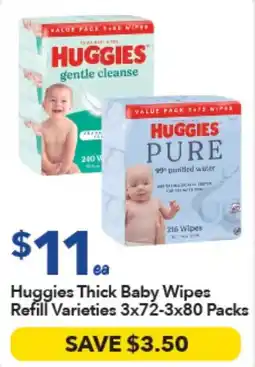 Ritchies Huggies Thick Baby Wipes Refill Varieties offer