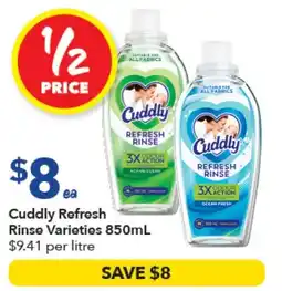Ritchies Cuddly Refresh Rinse Varieties offer