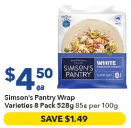 Ritchies Simson's Pantry Wrap Varieties offer