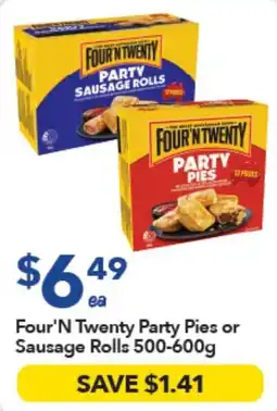 Ritchies Four'n Twenty Party Pies or Sausage Rolls offer