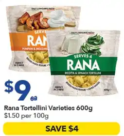 Ritchies Rana Tortellini Varieties offer