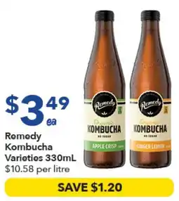 Ritchies Remedy Kombucha Varieties offer