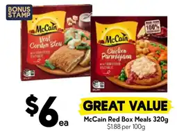 Drakes McCain Red Box Meals offer