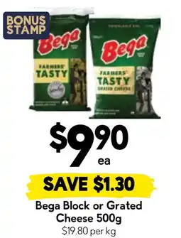Drakes Bega Block or Grated Cheese offer