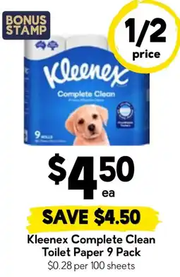 Drakes Kleenex Complete Clean Toilet Paper offer