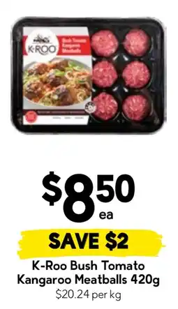 Drakes K-Roo Bush Tomato Kangaroo Meatballs offer